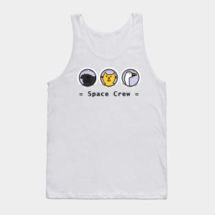 Space Crew 2420 Portrait of three Astronaut Animals Tank Top